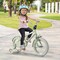 Green Steel 12/14/16/18 Inch Kids Bike with Adjustable Handlebar & Saddle